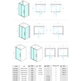 Copen stakleni paravan concept absolut 80x200cm staklo 6mm providno pivot vrata sa fiksnim delom (C-02-6200F) | Eponuda.com