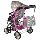  Dječja kolica za lutke 2-u-1 torba za nosiljku pink stars | shoptok.hr