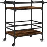  Kuhinjska kolica boja hrasta 82x40x78,5 cm konstruirano drvo | shoptok.hr