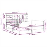 Knjižna postelja brez vzmetnice vošč. rjava 200x200 cm borovina, (21611325) | Shoptok.si