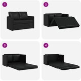  Podni kauč na razvlačenje 2-u-1 crni 112x174x55 cm umjetna koža | Eponuda.com