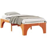 vidaXL Konstrukcija postelje Rjava 100 x 200 cm Masivno borovo les, (5000127388) | Shoptok.si