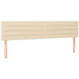  Box spring postelja z vzmetnico LED krem 180x200 cm blago | Shoptok.si