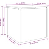vidaXL Vanjska kutija za skladištenje - 55x50,5x50 cm od pocinčanog čelika | shoptok.hr