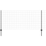 vidaXL set ograje Set 2 Siva Prašno lakirano jeklo 10 x 1 m Vzdržljivo | Shoptok.si