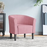  Zaobljena stolica ružičasta baršunasta | shoptok.hr