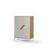 Marckeric Krem/u prirodnoj boji komoda u dekoru hrasta 85x120x40 cm Lilou – | shoptok.hr
