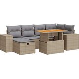  8-dijelni set vrtnih sofa od poliratana s jastucima bež bagrem | shoptok.hr
