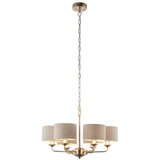  Endon 99151 - Luster na lancu HIGHCLERE 6xE14/28W/230V siva/mat hrom | Eponuda.com