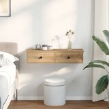 vidaXL Stenska polica s predali artisan hrast 80x34x17 cm inž. les | Shoptok.si