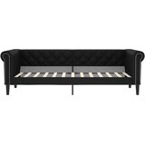  Dnevni krevet s madracem crni 90 x 200 cm od umjetne kože | shoptok.hr