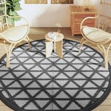 vidaXL Vanjski tepih crni Ø 200 cm PP | shoptok.hr