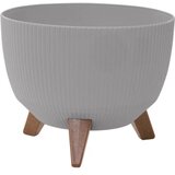 Siena Garden OSLO STRIPE LA963-27 posuda za biljke polipropilen siva | Eponuda.ba