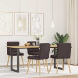 Maison Chic Jedilni stoli - Vzorci stoli 4 kosi temno rjavo blago A950, (22031490) | Shoptok.si
