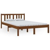 Furnova Posteljni okvir medeno rjav iz trdnega lesa 120x200 cm, (21938876) | Shoptok.si