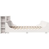 Posteljni okvir brez vzmetnice bel 180x200 cm trdna borovina | Shoptok.si