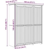 Ormarić Garderobna omara z vrati BODO Medeno rjava 146 x 53,5 x 173 cm, (5000131052) | Shoptok.si