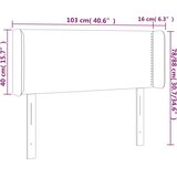  Uzglavlje s ušima tamnosmeđe 103x16x78/88 cm od tkanine | shoptok.hr