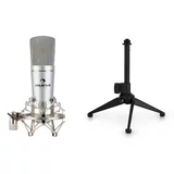 Auna MIC-920, USB mikrofonski set V1, kondenzatorski mikrofon i stalak za mikrofon, srebrni
