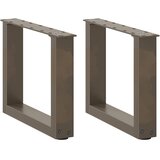  Noge za klub stolić U-oblik 2 kom Prirodni čelik 40 x (30-31) cm Čelik | shoptok.hr