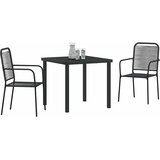  Vrtni set za objed 3 kom. Crna Čelik s prahom premazan | shoptok.hr