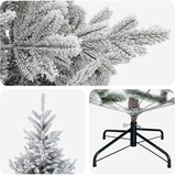  Umjetno božićno drvce s nogom 210 cm PVC i metal Slike