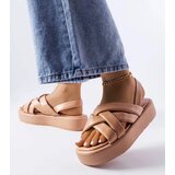  Light brown platform sandals Horseshoe | ePonuda.com