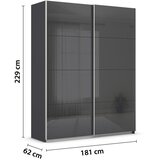 Modern Living Omara Z Drsnimi Vratu Feldkirch, Antracit Slike