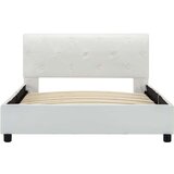 vidaXL Posteljni okvir belo umetno usnje 100x200 cm | Shoptok.si