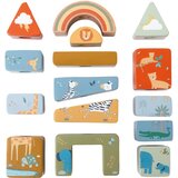 2Kids Toys Shape-Fitting Blocks Safari kocke iz lesa 12m+ 16 kos | Shoptok.si