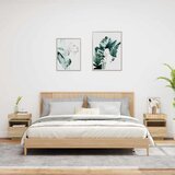  Noćni ormarići s LED svjetlima 2 kom boja hrasta 40x39x48,5 cm | shoptok.hr