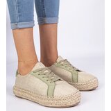 D/CEO marka niezdefiniowana Green women's espadrilles with laces Malsi | ePonuda.com