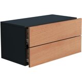 MID.YOU Nočna Omarica Usal L 60, Hrast, Črna | Shoptok.si