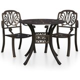 vidaXL Bistro garnitura 3-delna liti aluminij bronasta, (20679321) | Shoptok.si