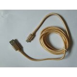 X Wave USB kabl TIP-C/USB 3.0 (tip A-muški)-USB 3.1 (TIP C-muški) /dužina 2m/3A/Aluminium /zlatni upleteni ( USB TIP-C 2m 3A Al /gold mesh ) USB TIP-C 2m 3A Al /gold mesh Cene