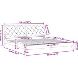 vidaXL Posteljni okvir z vzglavjem temno siv 200x200 cm žamet | Shoptok.si