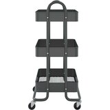 vidaXL Kolica s 3 razine antracit 43 x 34 x 79 cm čelična | shoptok.hr