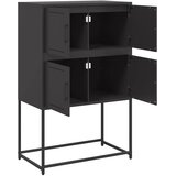  Komoda crna 68,5 x 38,5 x 107 cm čelična | shoptok.hr