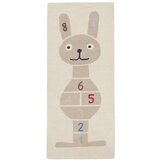 OYOY Mini Ročno tkana otroška igralna preproga iz mešanice volne 75x180 cm Rabbit Hopscotch – Cene
