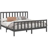  Posteljni okvir siv iz borovine 200x200 cm, (20684676) | Shoptok.si