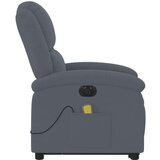 vidaXL Masažni naslonjač na podizanje tamnosivi baršunasti | shoptok.hr