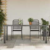  Vrtni stol crni 190 x 90 x 74 cm aluminijum i staklo | shoptok.hr