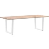  Noge jedilne mize V-oblika 2 kosa Bela 90x(72-73,3) cm Jeklo | Shoptok.si