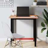 vidaXL Delovni pult 80x55x81,5 cm trdna bukovina in kovina | Shoptok.si