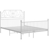 Maison Chic Posteljni okvir - Dvoposteljna postelja - Zakonska postelja bel kovinski 160x200 cm, (21692495) | Shoptok.si