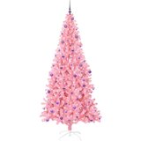 vidaXL Božićno drvce s 300 LED svjetlima Ružičasta 240 cm PVC | shoptok.hr