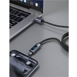 Swissten kabel LED indikator, USB/USB-C 1,5 m, 60W, tekstilni crni | shoptok.hr