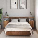 vidaXL Noćni ormarići 2 kom Artisan hrast 41x31x80 cm izrađeno drvo | shoptok.hr