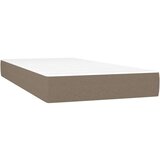 vidaXL Krevet s oprugama i madracem smeđesivi 120 x 190 cm od tkanine | shoptok.hr