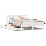 vidaXL Okvir kreveta bez madraca bijeli 135 x 190 cm masivna borovina | shoptok.hr